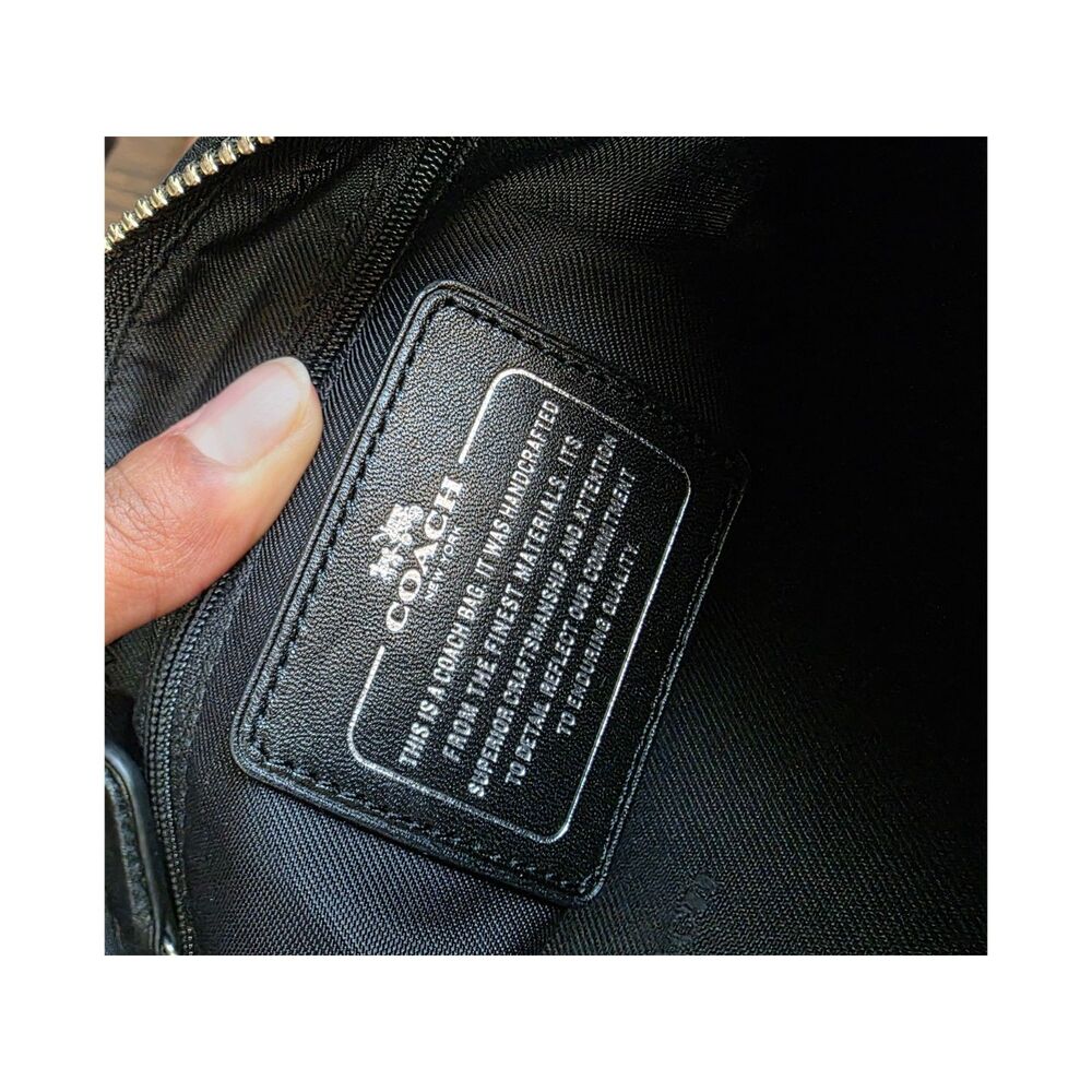 NWOT Coach Signature Jacquard Black Grey Convertible Crossbody Shoulder Bag - Picture 2 of 5